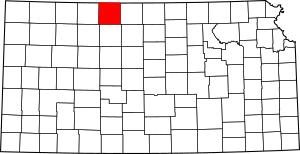 Map of Kansas highlighting Phillips County