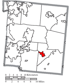 Location of Morrow in Warren County
