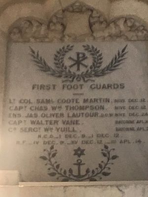Memorial to the First Foot Guards at the former Anglican Church in Biarritz. Casualties of the Peninsular Wars