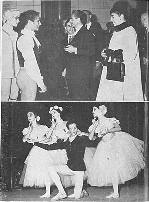 Mohammad Reza Pahlavi, Farah Diba and Joffrey Ballet dancers