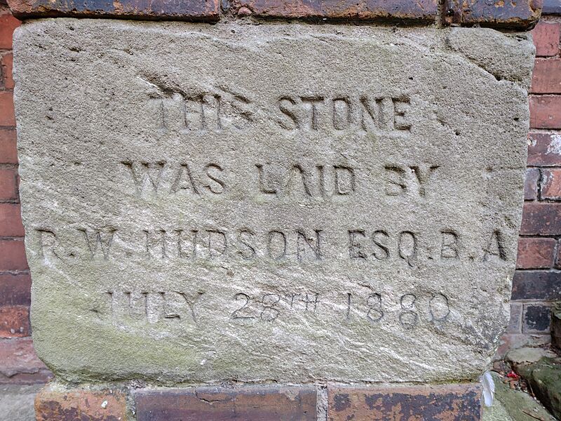 NGC Sunday School foundation stone