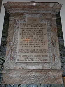 Neil Primrose memorial at Christ Church, Epsom Common 2
