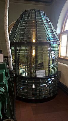 Old lens from Coquet Island Lighthouse