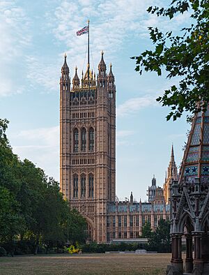 Palace of Westminster Victoria Tower Gardens South 2020 Tower