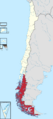 Patagonia Chilena location map (+claims)