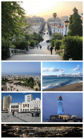Patras montage. Clicking on an image in the picture causes the browser to load the appropriate article, if it exists.