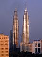 Petronas Towers at sunset