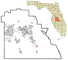 Location in Polk County and the state of Florida