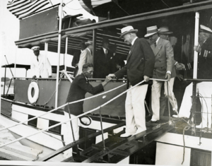 President Herbert Hoover Disembarking from the USS Sequoia