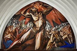 Prometheus (1930) de José Clemente Orozco en Pomona College