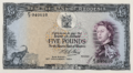 Rhodesia £5 1964 Obverse