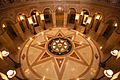 Rotunda floor of the Minnesota State Capitol showing 8-pointed star