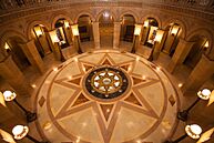 Rotunda floor showing 8-pointed star