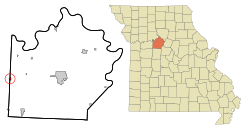 Location of Blackburn, Missouri