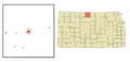 Smith County Kansas Incorporated and Unincorporated areas Smith Center Highlighted
