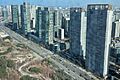 South Korea, Incheon, Songdo, the Sharp Central Park Towers and Prugio Central Park Towers