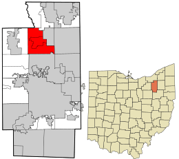Location in Summit County and the state of Ohio.