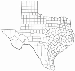 Location of Follett, Texas