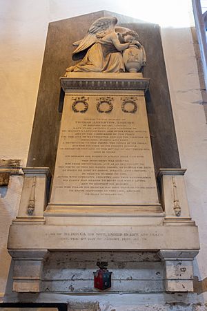 Thomas Leverton memorial, Waltham Abbey Church 2022-02-26