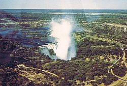 Victoria Falls from the air 1972
