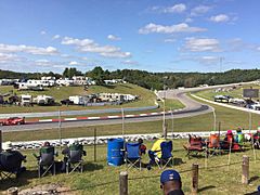 View from outside of turn 3 at Canadian Tire Motorsport Park