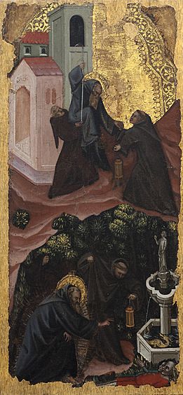 Vitale da Bologna (14e eeuw) - Vier verhalen van Antonius van Egypte (1340) - Bologna Pinacoteca Nazionale - 26-04-2012 9-22-59