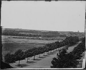 White Lot during the war, Washington D.C. Shows Tiber River, now "B" St. - NARA - 529253.jpg