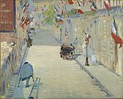 Édouard Manet, The Rue Mosnier with Flags, 1878