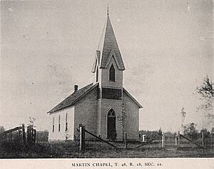 1877 St Martin Chapel wood framed Chouteau Springs Missouri