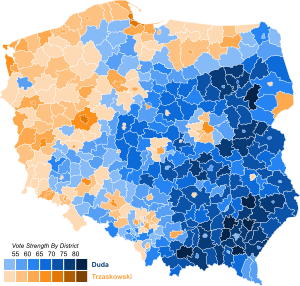 2020 Polish presidential election - 2nd round results.svg