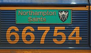 66 754 Northampton Saints nameplate