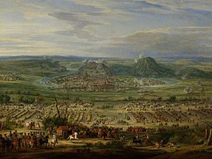 Adam Frans van der Meulen (1631-1632-1690) (studio of) - Siege of Besançon by Condé in 1674 - 132 - Fitzwilliam Museum.jpg