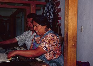 Aida Vásquez Gutiérrez & her husband Manuel working
