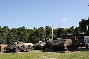 Armoured vehicle display at The Staffordshire Regiment Museum, Lichfield, Staffordshire.jpeg
