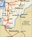 Battle of Corydon with Morgan's Raid in southern Indiana