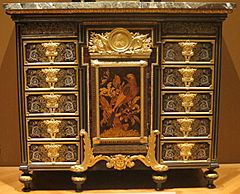Cabinet, c. 1690, ebony, metal and tortoise shell, André-Charles Boulle, Cleveland Museum of Art