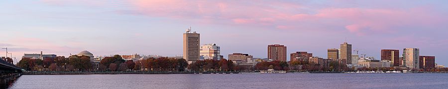 panorama av Cambridge skyline i November 2016