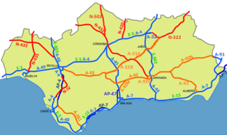 Carreteras en Andalucía