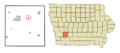 Cass County Iowa Incorporated and Unincorporated areas Wiota Highlighted