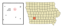 Location of Wiota, Iowa
