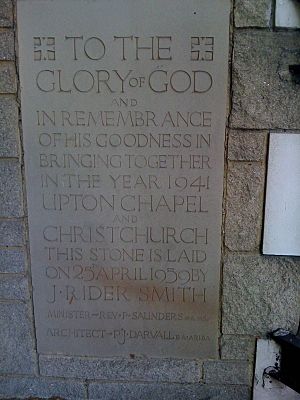 Christ Church foundation stone 1959
