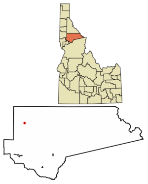 Location of Elk River in Clearwater County, Idaho.