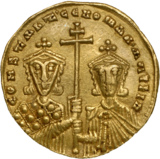 Constantine VII with Romanos II