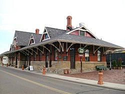 The old Pennsylvania Railroad Depot, a National Historic Landmark