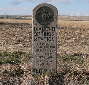 Diamond Springs Station monument 1