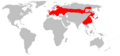 Distribution of Micromys minutus Map