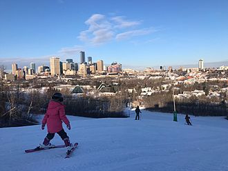 Looking downhill, from the top of the T-Bar lift