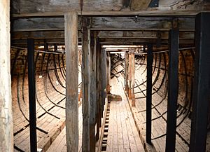 Interior of the hull of Edwin Fox