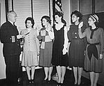 Phyllis Mae Dailey being sworn in as the first formally appointed African American Navy Nurse Corps officer