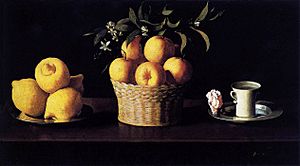 Francisco de Zurbarán - Still-life with Lemons, Oranges and Rose - WGA26062